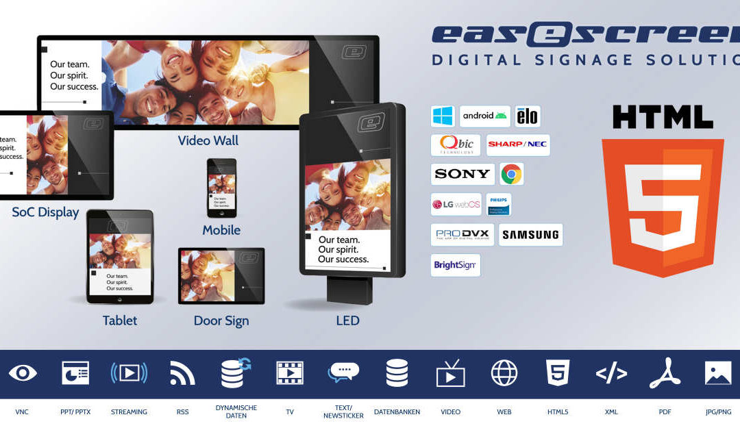 easescreen HTML5 Client – die Unabhängigkeitserklärung des Digital Signage